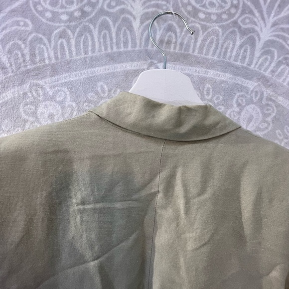 LANDS END LINEN BLEND BLAZER JACKET 10P 10 PETITE M/L SHORT QUALITY 477 - Picture 11 of 16